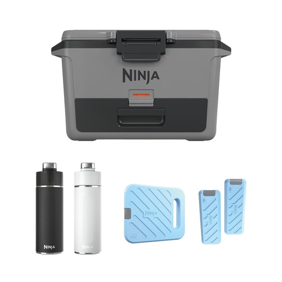 ninja frostvault 50qt47l frigo borsa del ghiaccio e pacchetto bottiglia thirsti