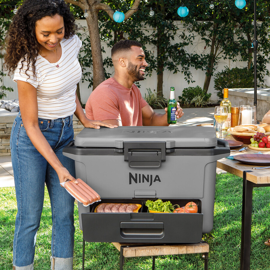 ninja frostvault 50qt47l frigo borsa del ghiaccio e pacchetto bottiglia thirsti