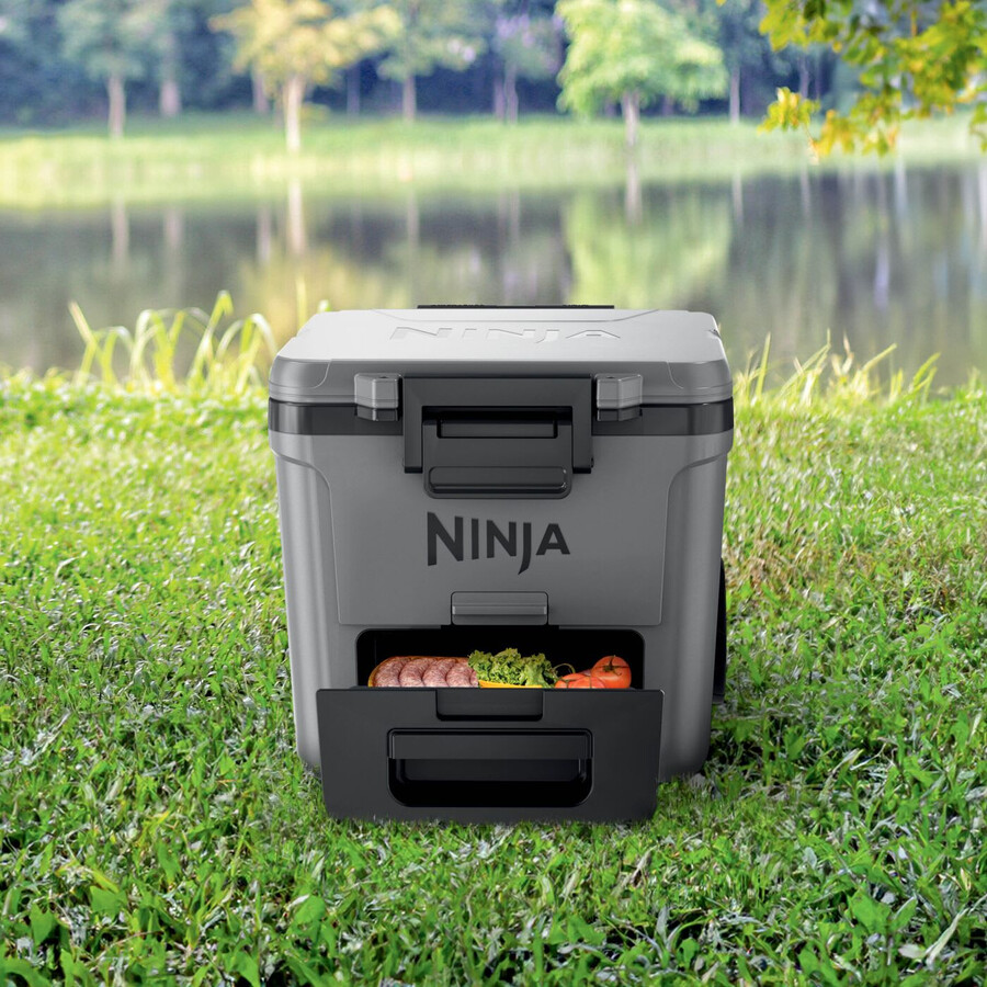 ninja frostvault 30qt28l - borsa frigo con ruote borsa del ghiaccio e bottiglia thirsti
