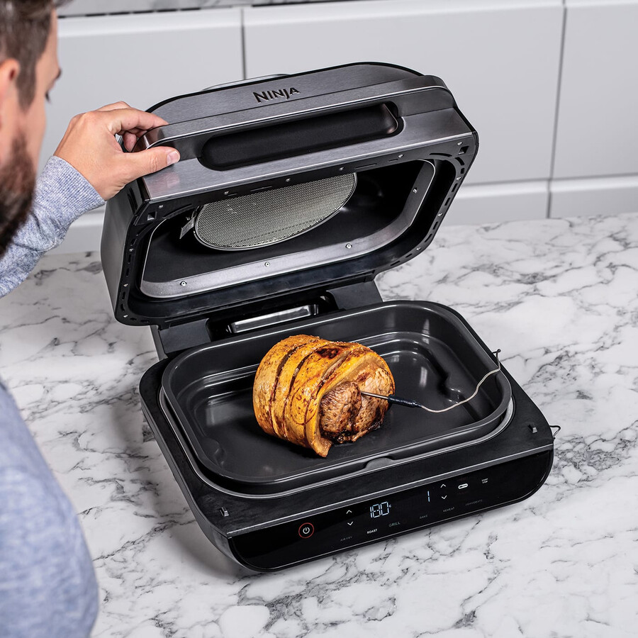ninja foodi health grill e set di coltelli per bistecca - ag551steak