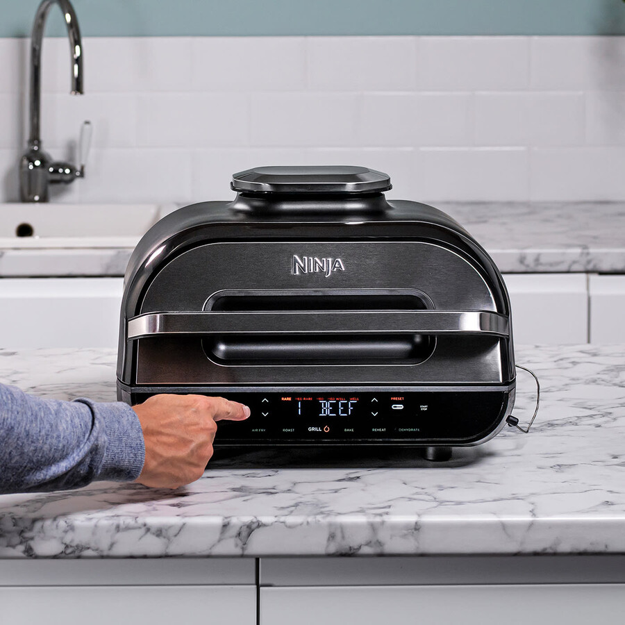 ninja foodi health grill e set di coltelli per bistecca - ag551steak