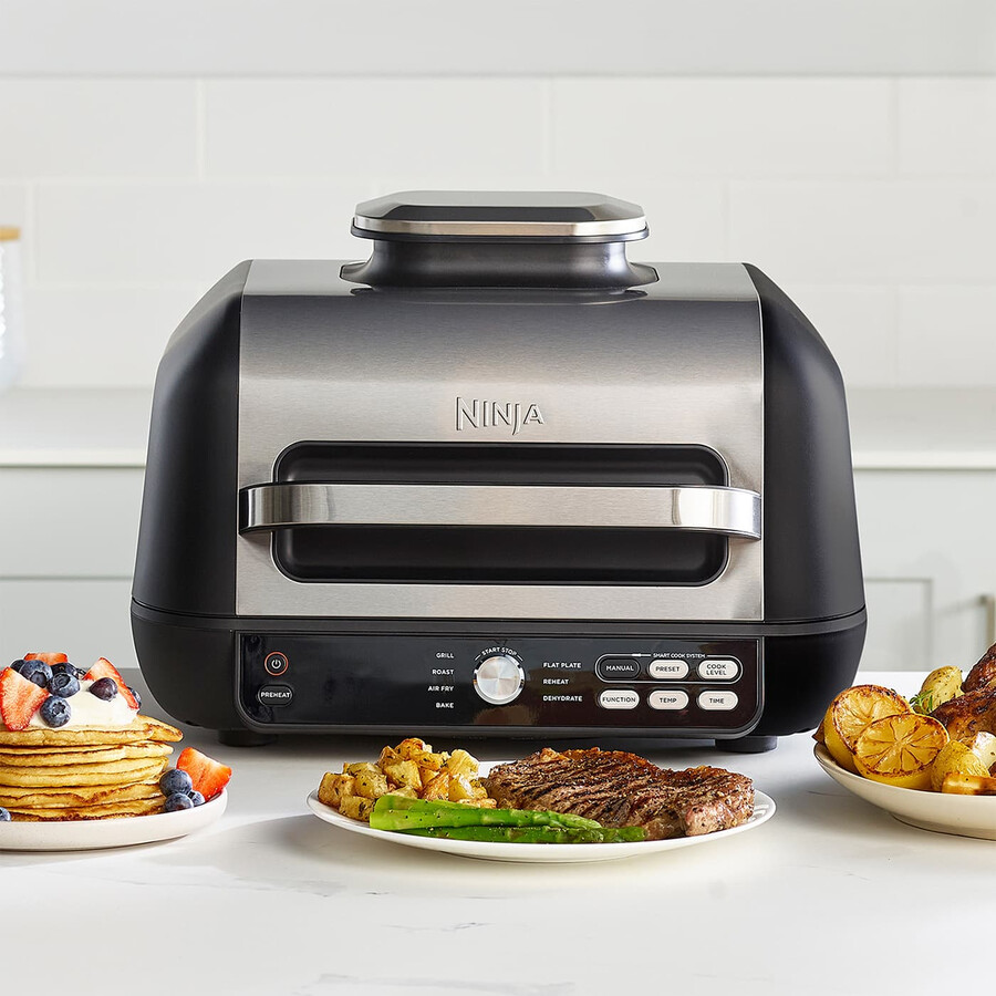 ninja foodi max pro health grill e set di coltelli per bistecca - ag651steak