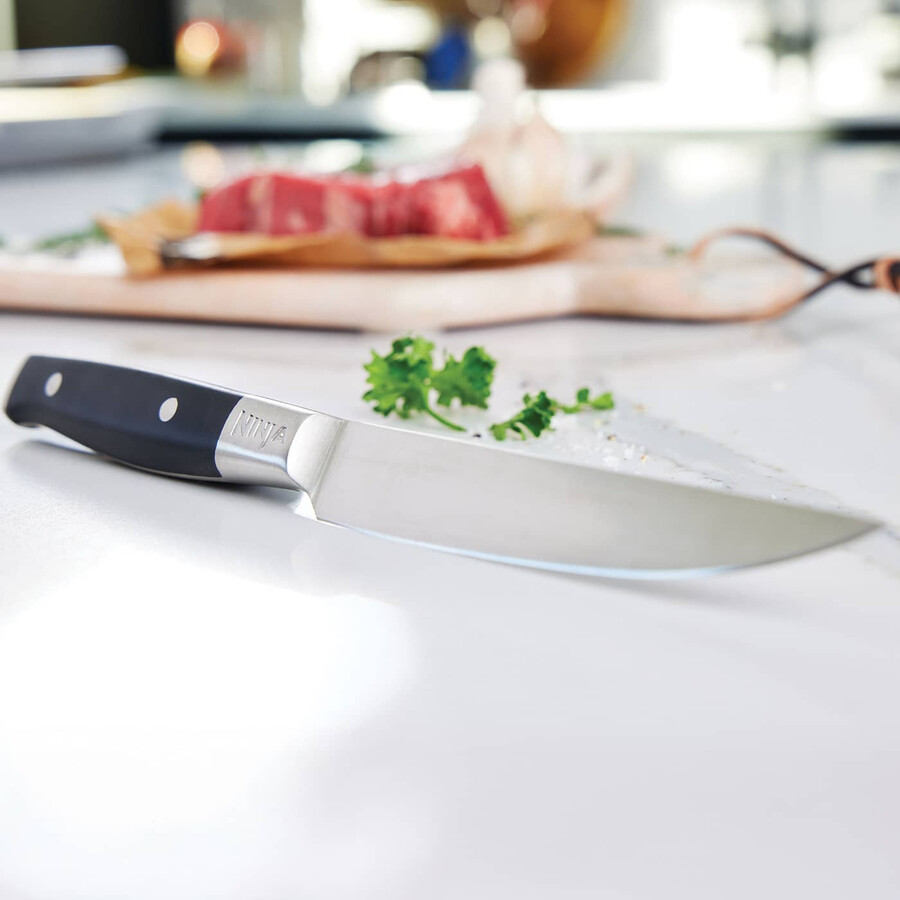 ninja foodi staysharp ceppo coltelli con temperamatite integrato deluxe set da 14 pezzi - cyber space k32014ukcyd