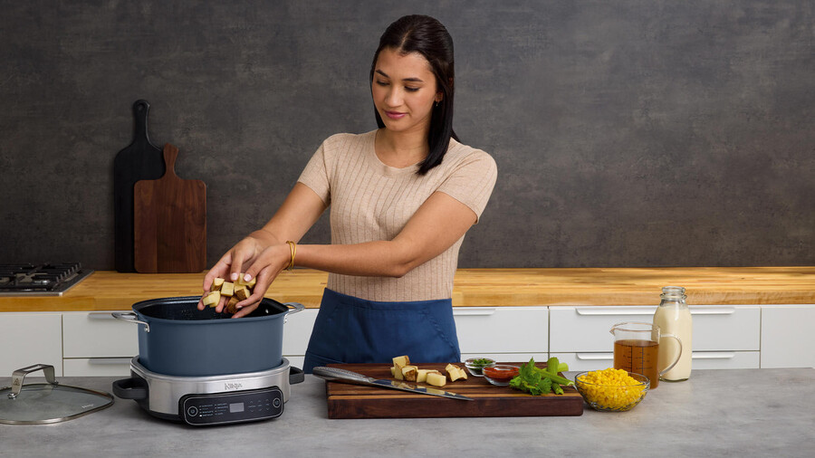 ninja foodi 8-mode 6l possiblecooker riso e pentola a cottura lenta mc1101uk