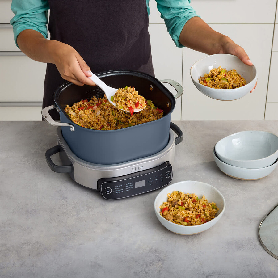 ninja foodi 8-mode 6l possiblecooker riso e pentola a cottura lenta mc1101uk
