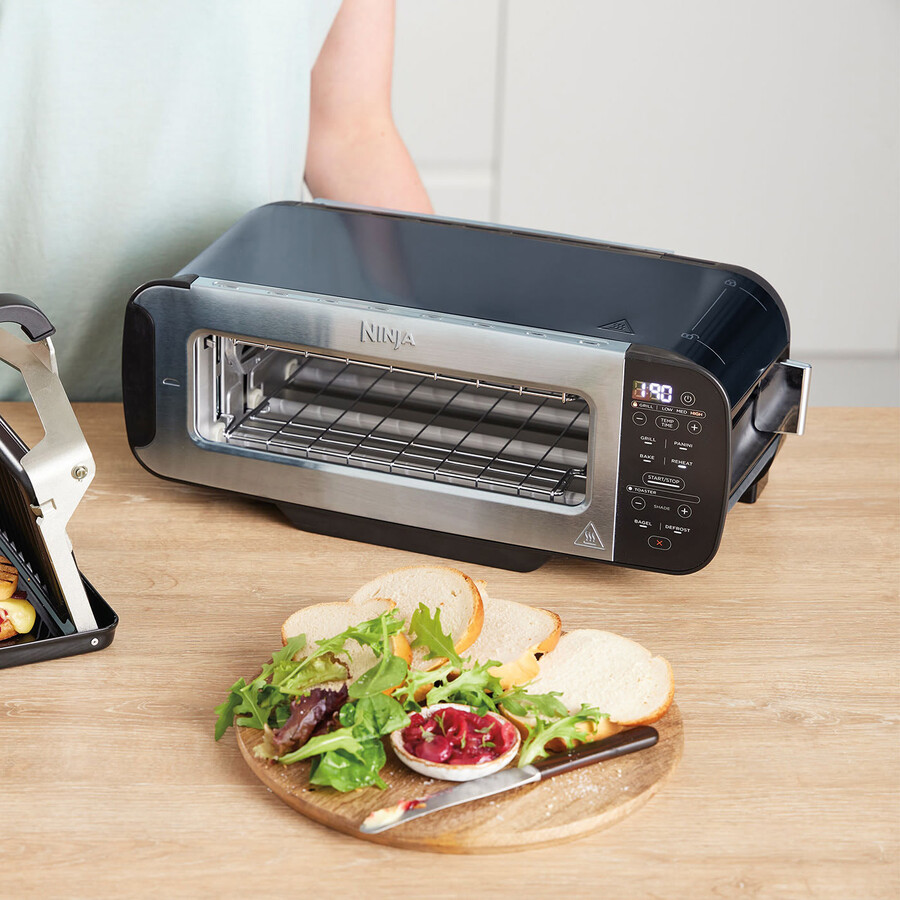 ninja foodi 3 in 1 tostapane grill e pressa per panini - cyber space st200ukcyd