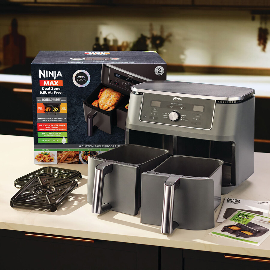 friggitrice ad aria doppia zona 6 in 1 ninja max 95 l dz400uk
