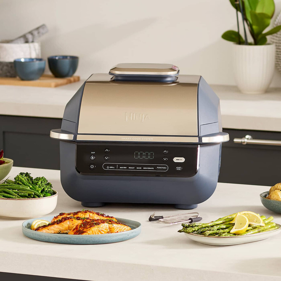 ninja 5 in 1 grill e friggitrice ad aria - cyber space eg351ukcyd
