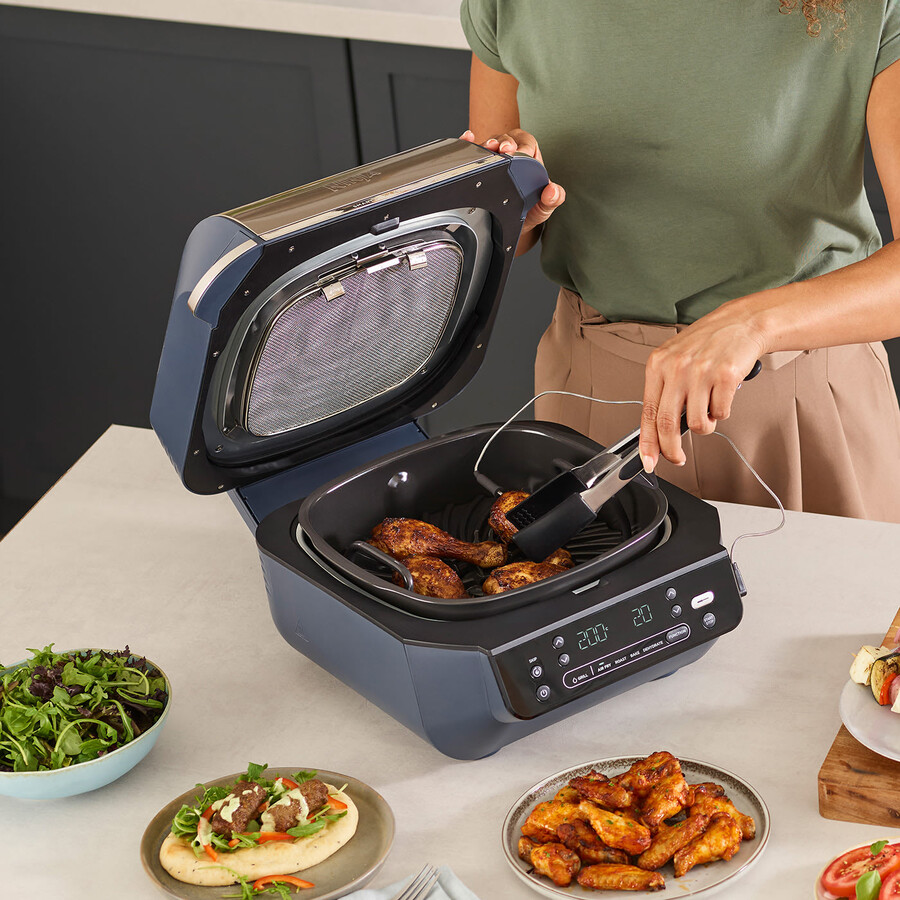 ninja 5 in 1 grill e friggitrice ad aria - cyber space eg351ukcyd