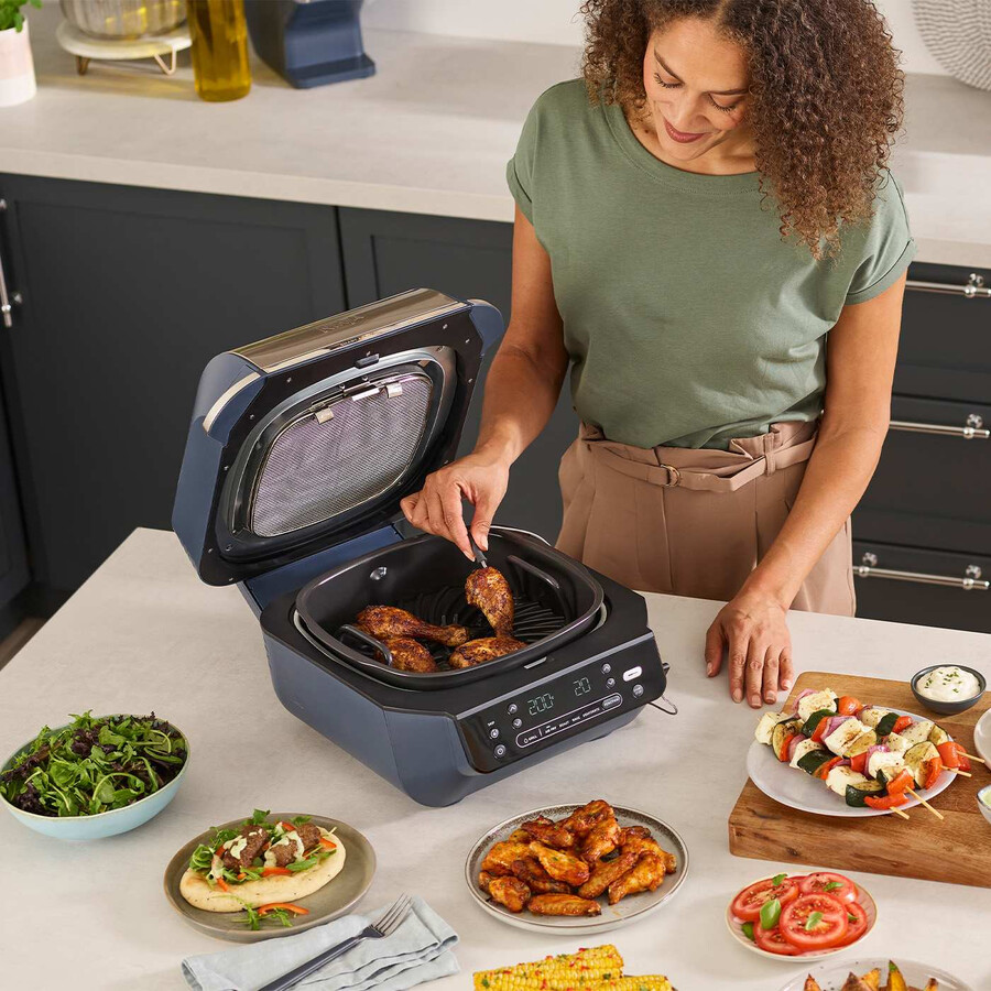 ninja 5 in 1 grill e friggitrice ad aria - cyber space eg351ukcyd