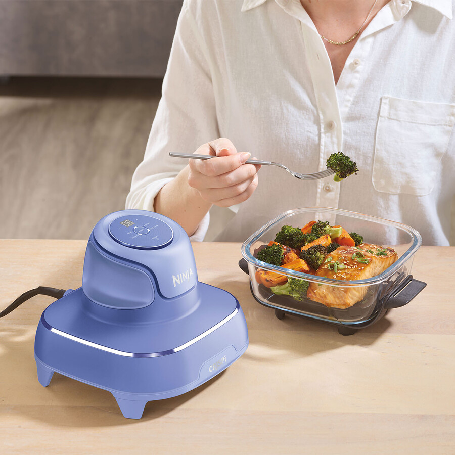 friggitrice ad aria portatile ninja crispi 4 in 1 in vetro - lilla satinato fn101ukpr