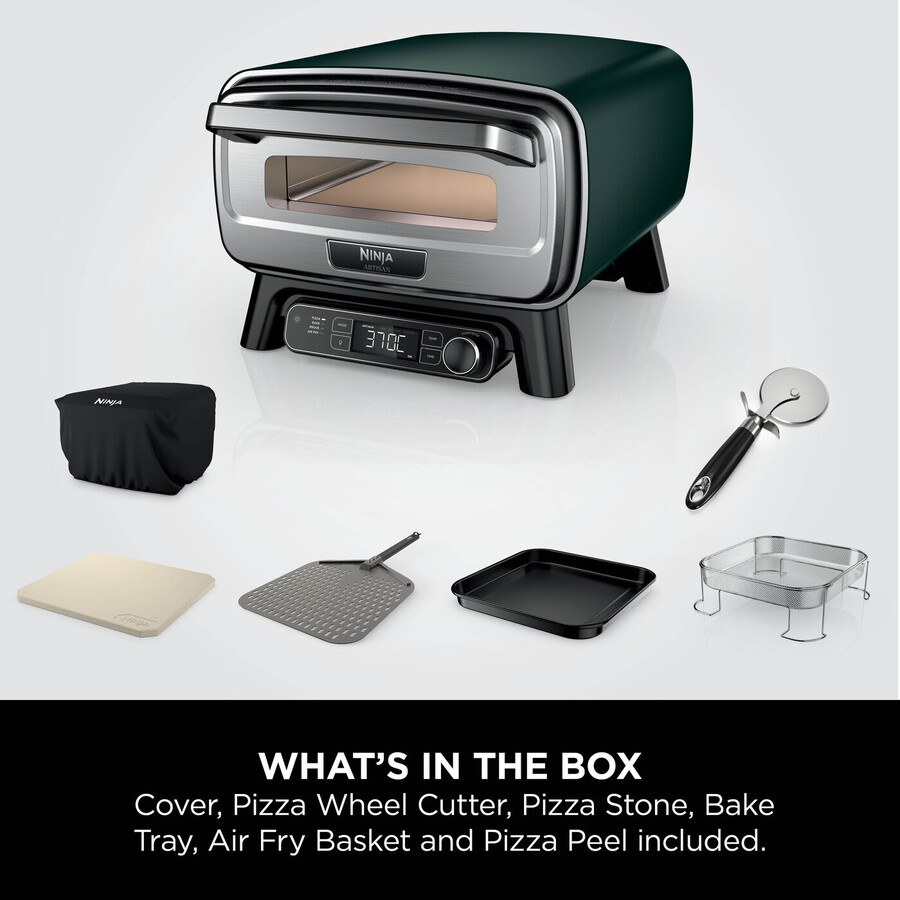 forno elettrico per pizza da esterno e friggitrice ad aria ninja artisan – british racing green mo201ukdb