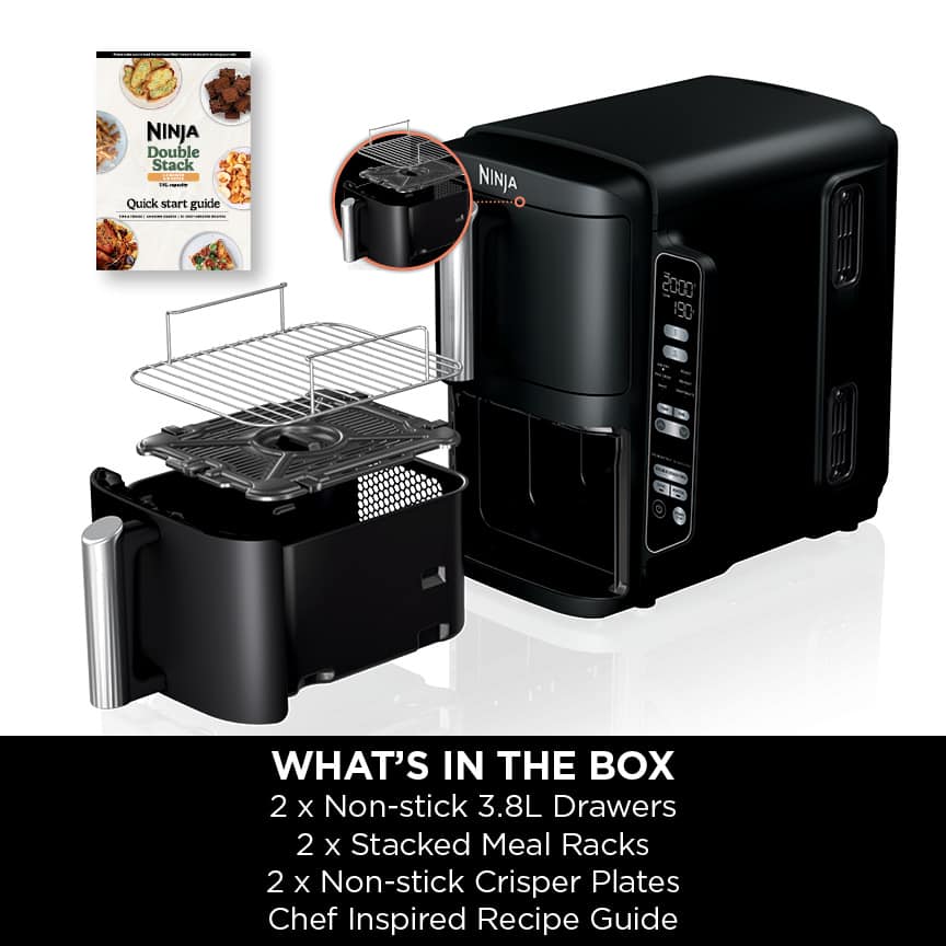 friggitrice ad aria ninja double stack a 2 cassetti da 76 l – sl300uk