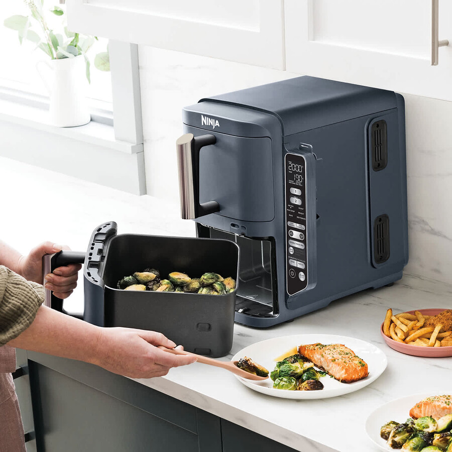 friggitrice ad aria ninja double stack xl a 2 livelli con sistema smart cook da 95 l cyber space sl451ukcyd