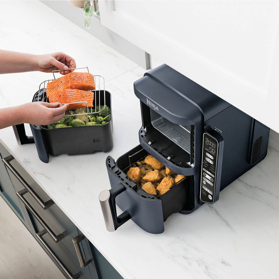 friggitrice ad aria ninja double stack xl a 2 livelli con sistema smart cook da 95 l cyber space sl451ukcyd
