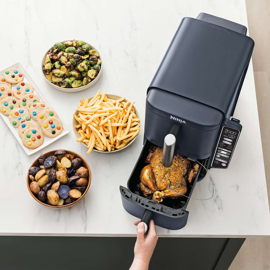 friggitrice ad aria ninja double stack xl a 2 livelli con sistema smart cook da 95 l cyber space sl451ukcyd