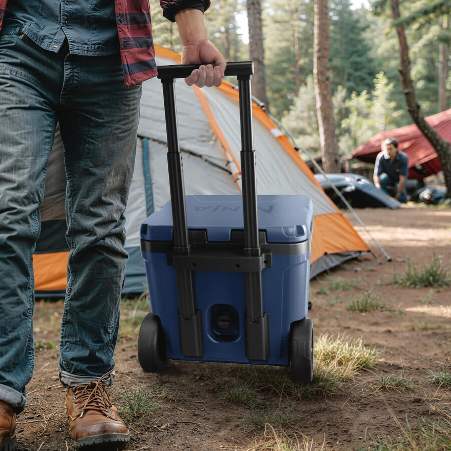 ninja frostvault 30qt28l frigorifero con ruote e zona asciutta lakeshore blue fb230ukbl