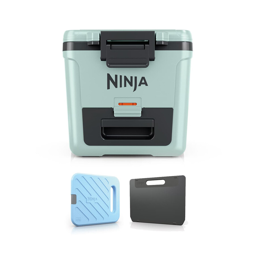 ninja frostvault 30qt28l frigorifero con ruote e zona asciutta blu acquamarina fb230ukmt