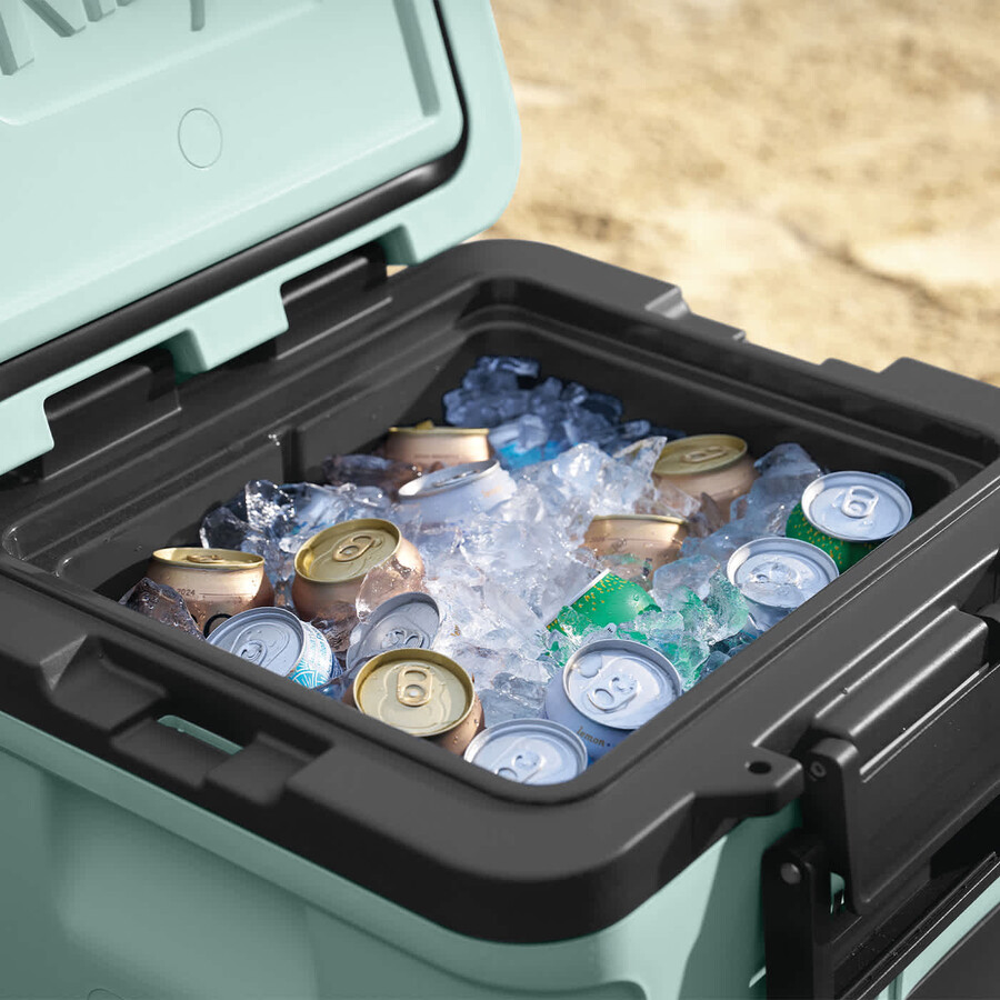 ninja frostvault 30qt28l frigorifero con ruote e zona asciutta blu acquamarina fb230ukmt