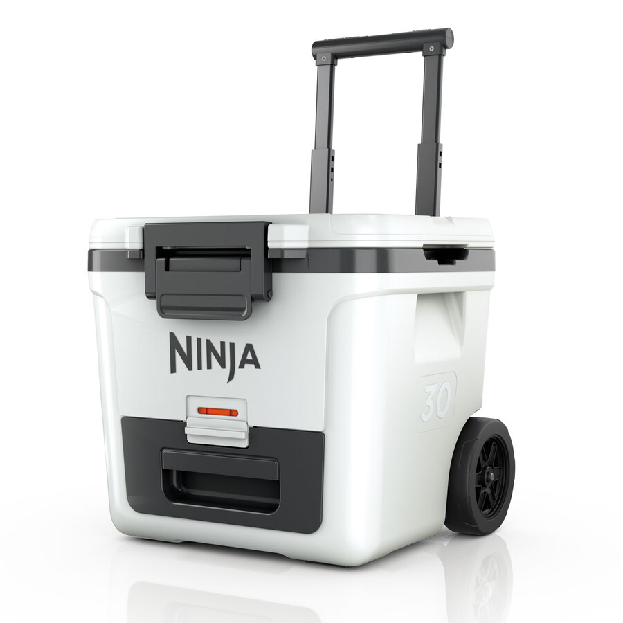 ninja frostvault 30qt28l frigorifero con ruote e zona asciutta bianco nuvola fb230ukwh