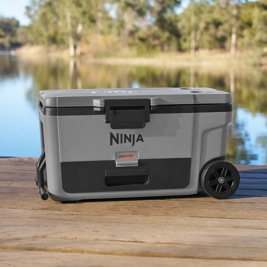 ninja frostvault 65qt61l frigorifero con ruote e zona asciutta grigio ardesia fb265euukgy