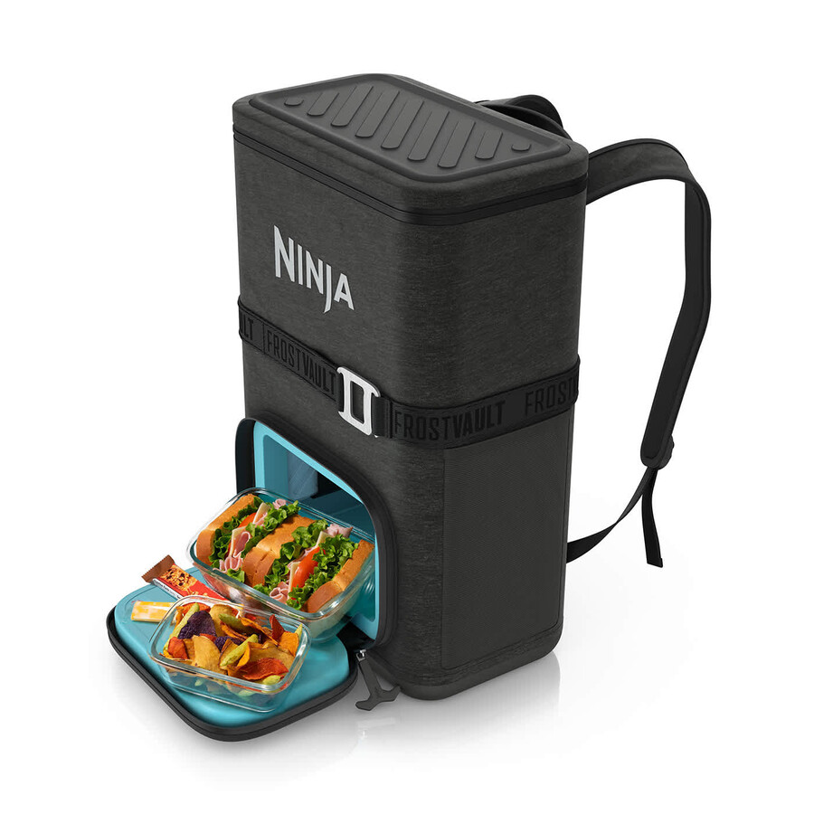 zaino termico morbido ninja frostvault go da 17 litri e 24 lattine - grigio antracite