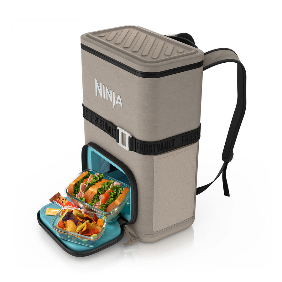zaino termico morbido ninja frostvault go da 17 litri e 24 lattine - beige betulla
