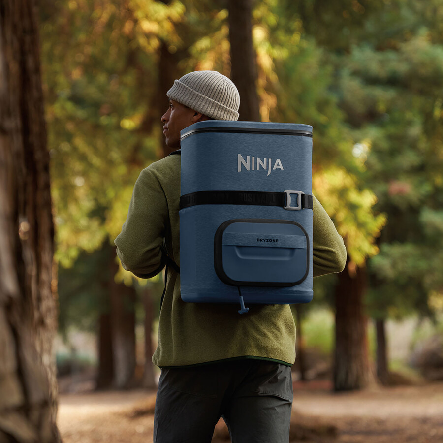 ninja frostvault go zaino termico morbido da 23 litri e 36 lattine - lakeshore blue