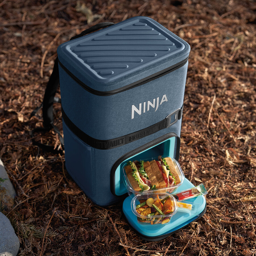ninja frostvault go zaino termico morbido da 23 litri e 36 lattine - lakeshore blue