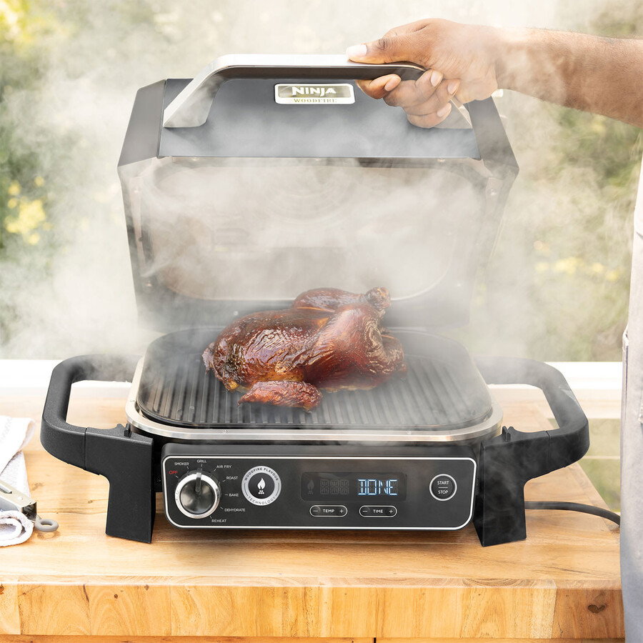ninja woodfire barbecue elettrico e affumicatore og701uk