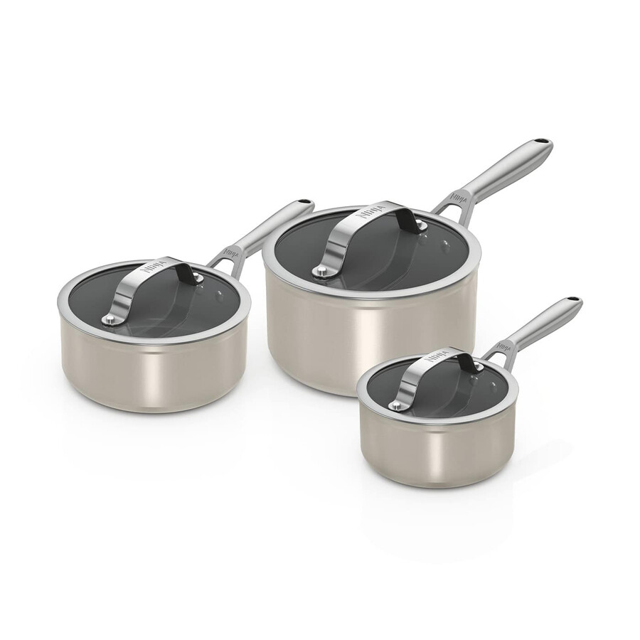 set di pentole ninja ceramic pro da 3 pezzi - pietra