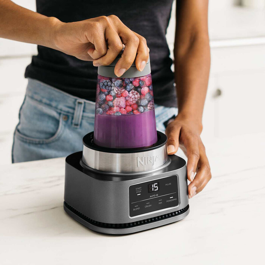 frullatore ninja foodi power nutri 2 in 1 con smart torque e auto-iq 1100w - cb100uk