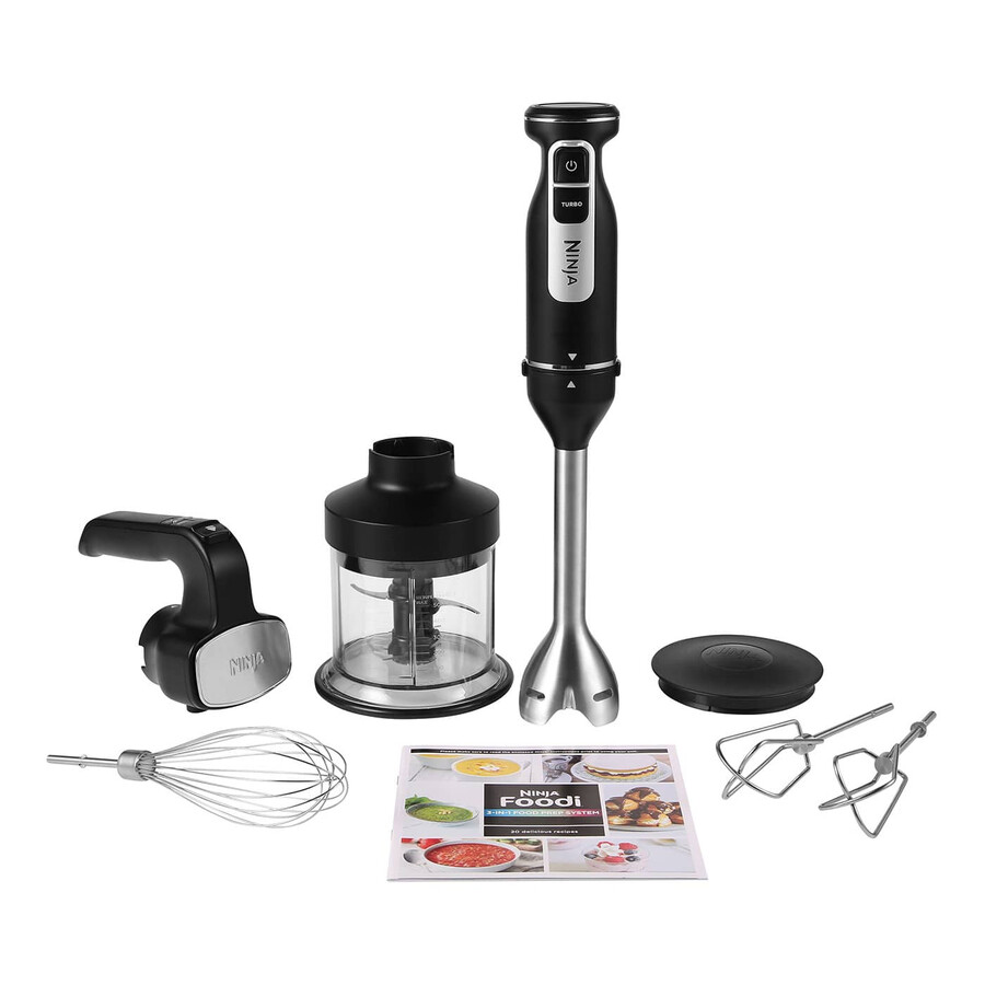 frullatore a immersione mixer e tritatutto 3 in 1 ninja foodi ci100uk