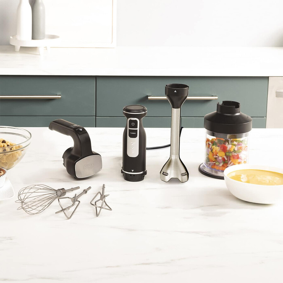 frullatore a immersione mixer e tritatutto 3 in 1 ninja foodi ci100uk